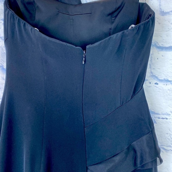 Marchesa Notte black silk strapless beaded silk gown - Picture 4 of 8